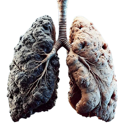 Comparison of healthy and smoker's lungs